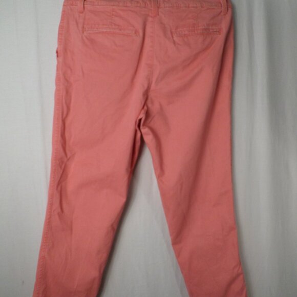 Sonoma Life + Style Modern Fit Broken Corral Pink Straight Leg Capri Pants Sz 14 - Picture 11 of 14
